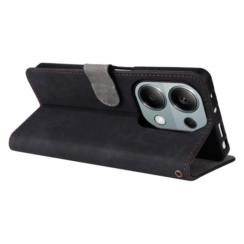 Lederhüllen Für Xiaomi Redmi Note 14s Mit Handgelenkschlaufe Und Rfid-schutz