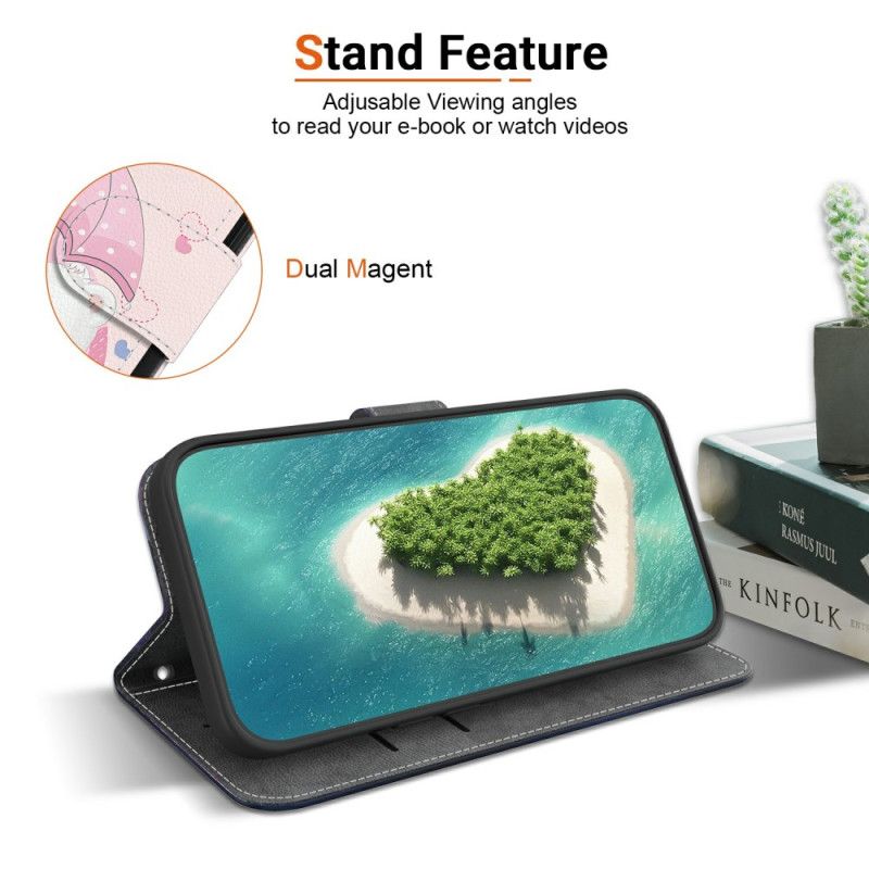 Lederhüllen Xiaomi Redmi Note 14s Handyhülle Bärenpaar (cartoon)