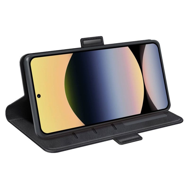 Lederhüllen Xiaomi Redmi Note 14s Handyhülle Doppelter Magnetverschluss