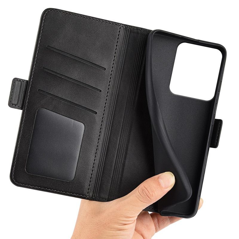 Lederhüllen Xiaomi Redmi Note 14s Handyhülle Doppelter Magnetverschluss