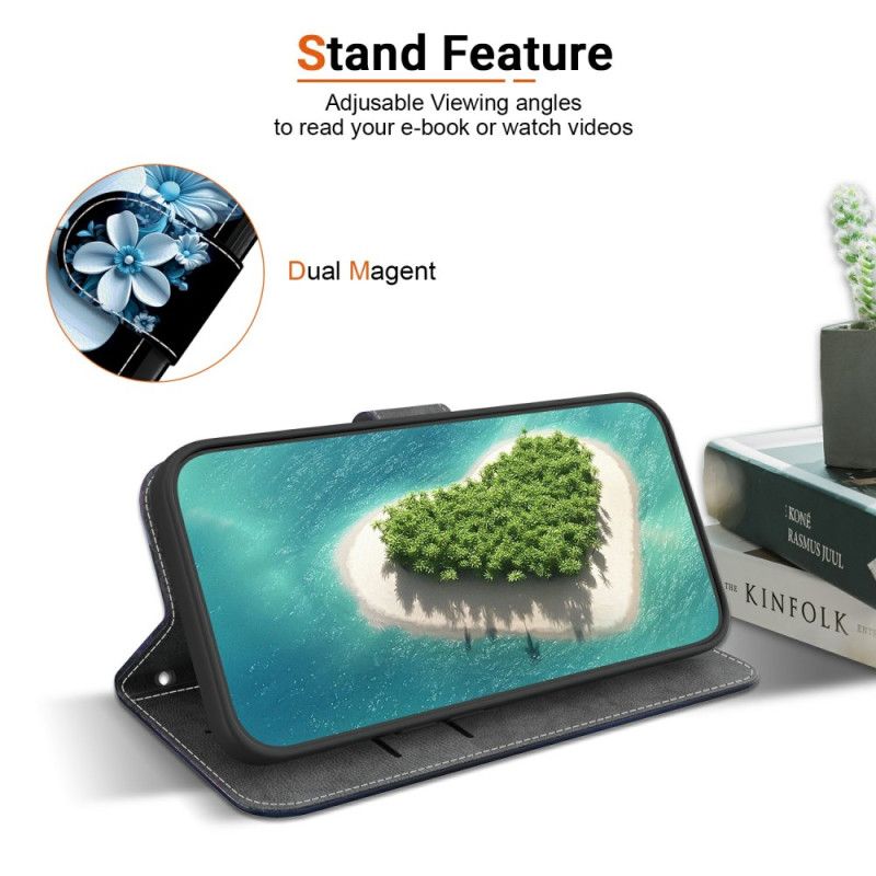 Lederhüllen Xiaomi Redmi Note 14s Handyhülle Schwarze Orchidee