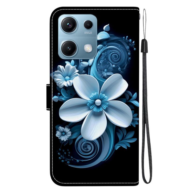 Lederhüllen Xiaomi Redmi Note 14s Handyhülle Schwarze Orchidee