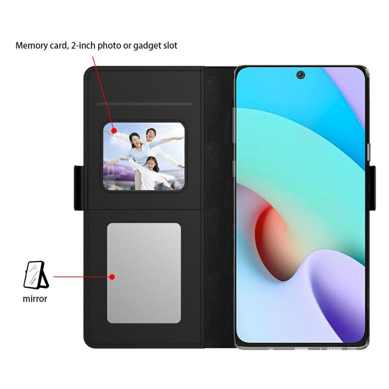 Lederhüllen Xiaomi Redmi Note 14s Spiegel Und Abnehmbarer Kartenhalter