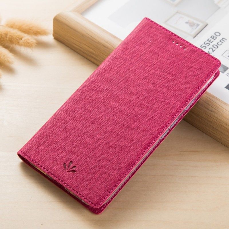 Flip Case Samsung Galaxy A8 Magenta Strukturiert