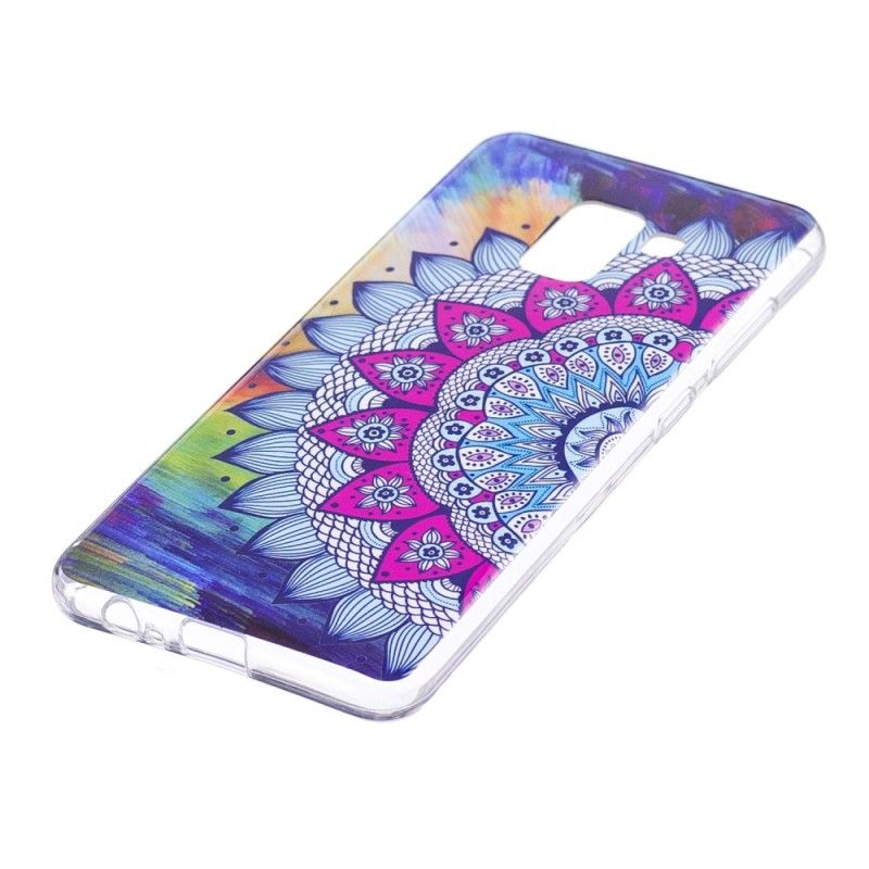 Hülle Samsung Galaxy A8 Fluoreszierendes Farbiges Mandala