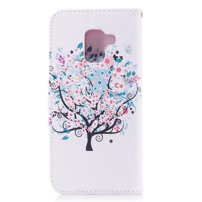 Lederhüllen Samsung Galaxy A8 Blühender Baum