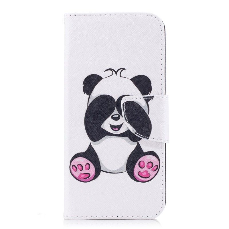 Lederhüllen Samsung Galaxy A8 Handyhülle Lustiger Panda