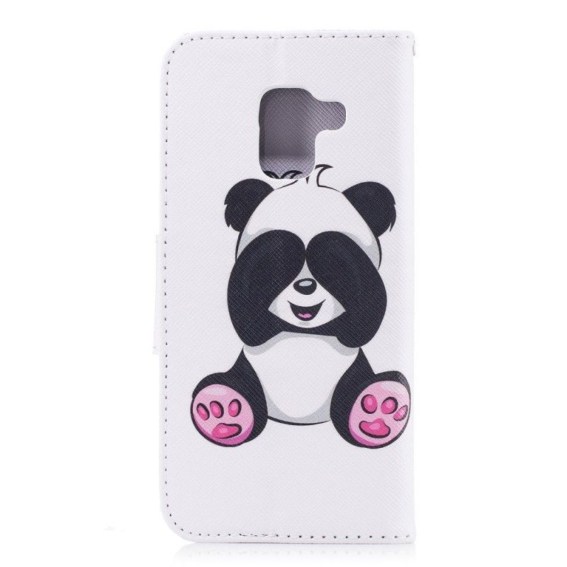 Lederhüllen Samsung Galaxy A8 Handyhülle Lustiger Panda