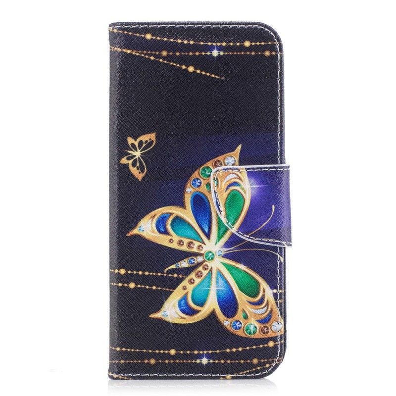 Lederhüllen Samsung Galaxy A8 Magischer Schmetterling