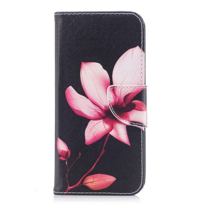 Lederhüllen Samsung Galaxy A8 Rosa Blume