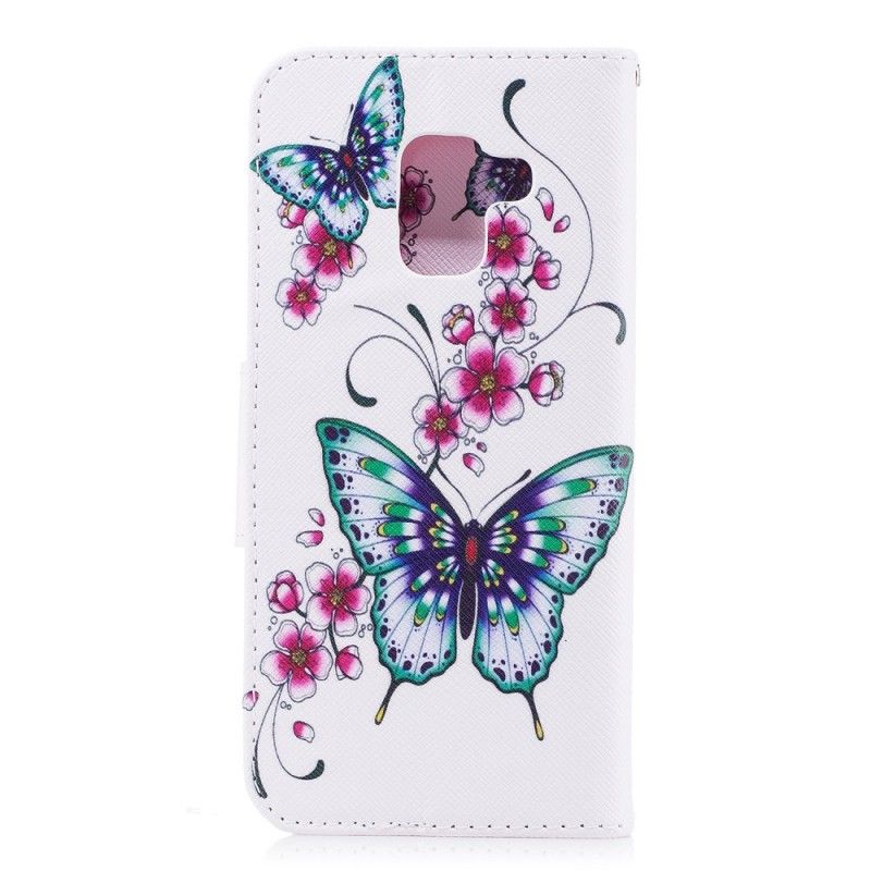 Lederhüllen Samsung Galaxy A8 Wundervolle Schmetterlinge