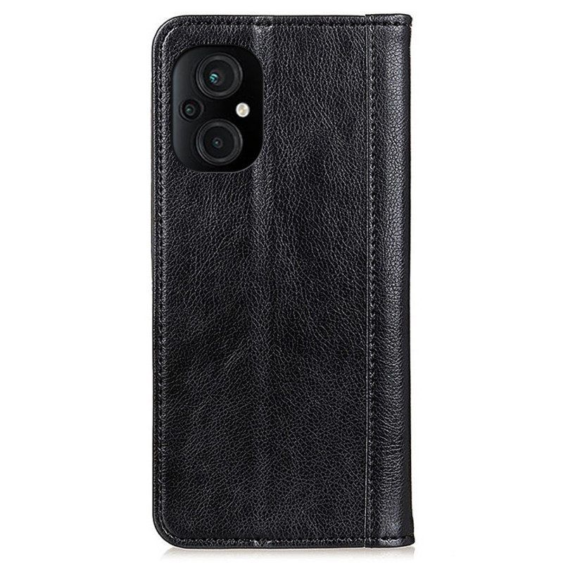 Schutzhülle Für Poco M5 Flip Case Spaltleder