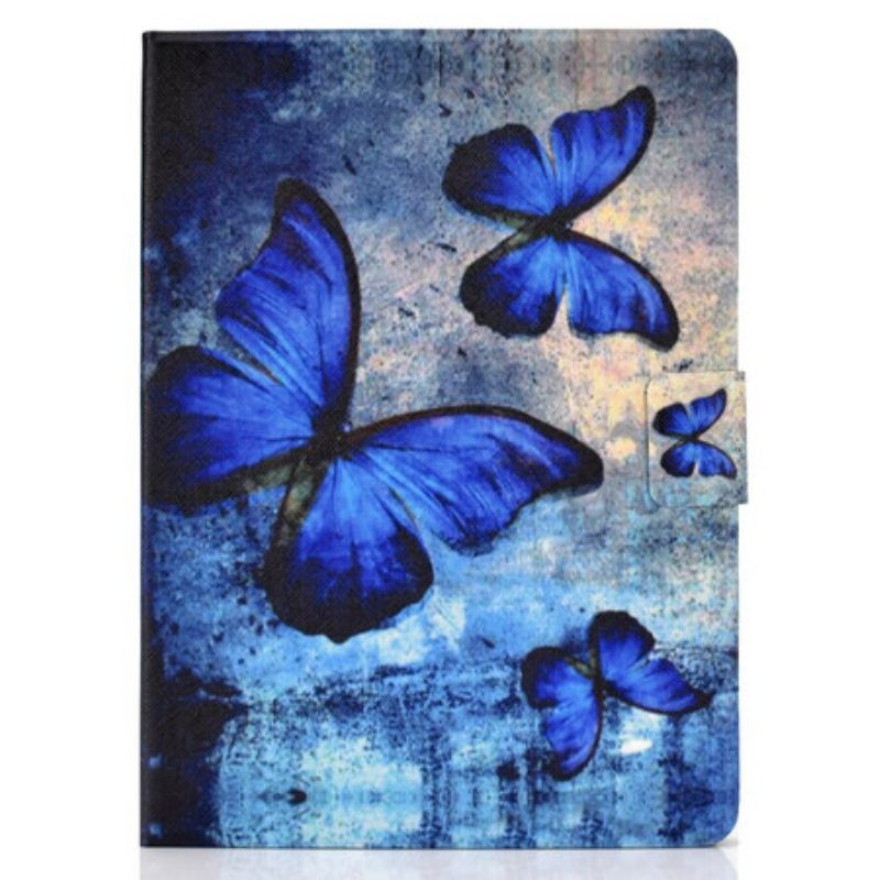 Flip Case Für iPad Pro 11" (2022) Blaue Schmetterlinge
