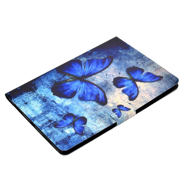 Flip Case Für iPad Pro 11" (2022) Blaue Schmetterlinge
