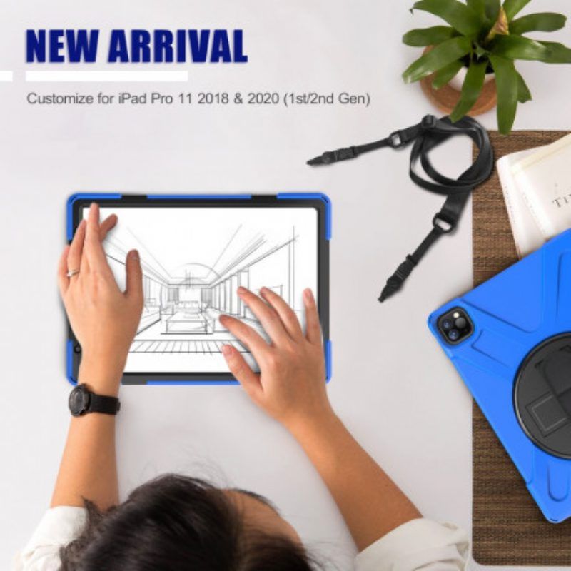 Hülle Für iPad Pro 11" (2022) Stützgurt Und Schultergurt