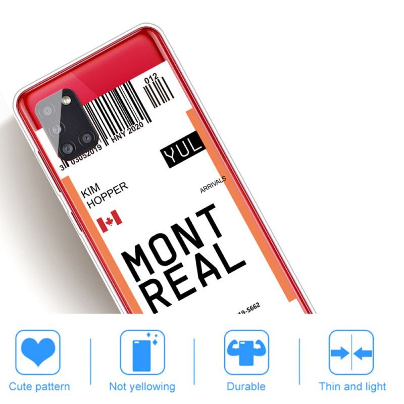 Hülle Für Samsung Galaxy A51 5G Bordkarte Nach Montreal