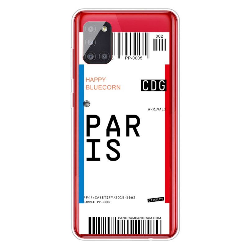 Hülle Für Samsung Galaxy A51 5G Bordkarte Nach Paris