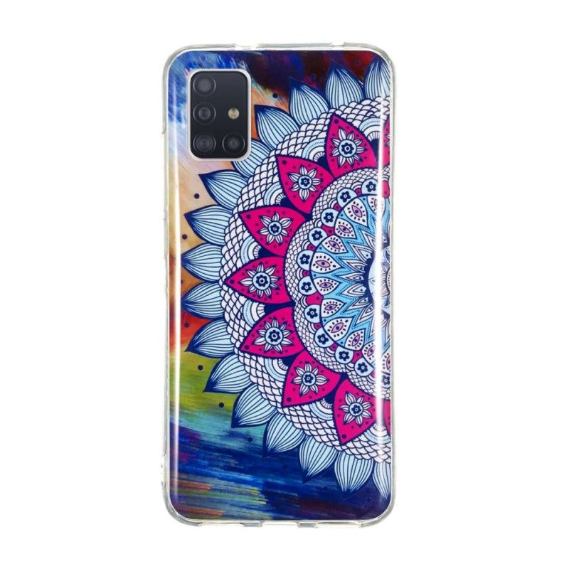 Hülle Samsung Galaxy A51 5G Fluoreszierendes Farbiges Mandala