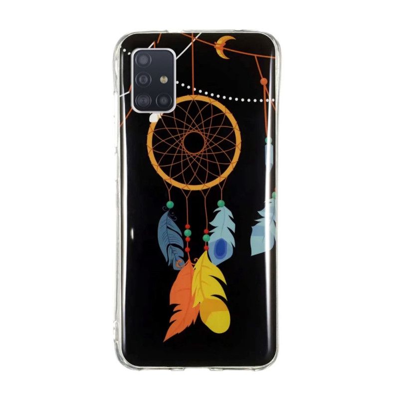 Hülle Samsung Galaxy A51 5G Schwarz Einzigartiger Fluoreszierender Traumfänger