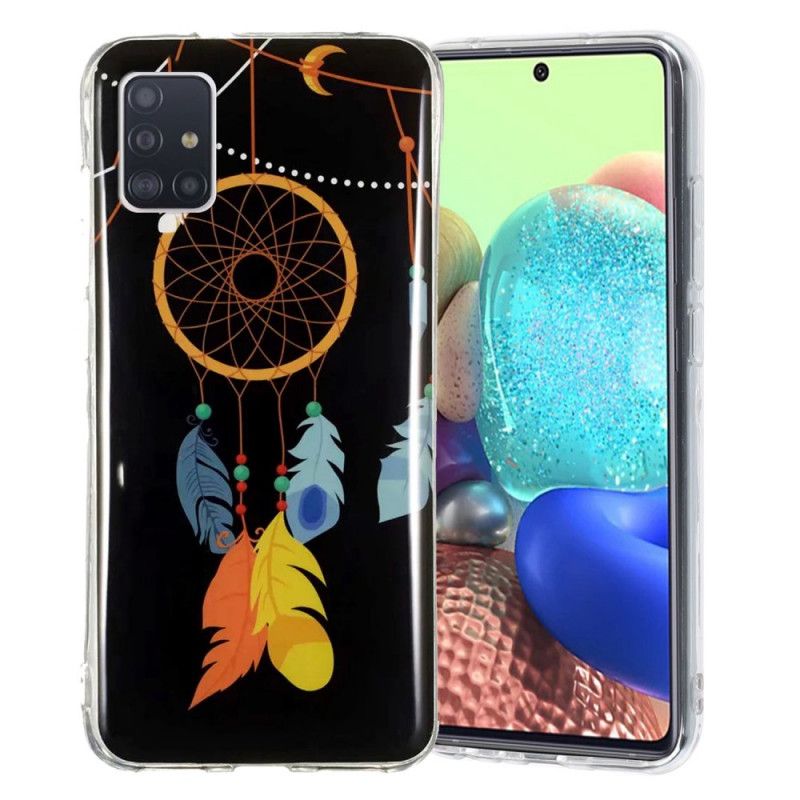 Hülle Samsung Galaxy A51 5G Schwarz Einzigartiger Fluoreszierender Traumfänger