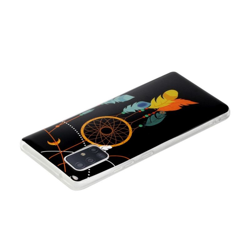 Hülle Samsung Galaxy A51 5G Schwarz Einzigartiger Fluoreszierender Traumfänger