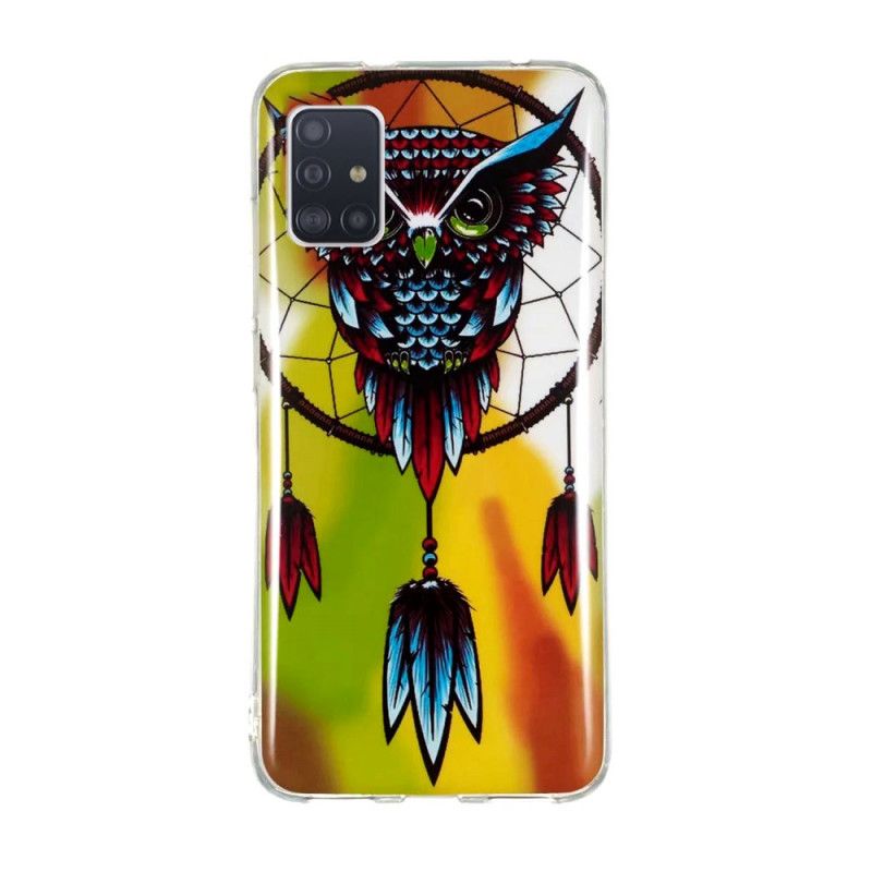 Hülle Samsung Galaxy A51 5G Schwarz Einzigartiger Fluoreszierender Traumfänger