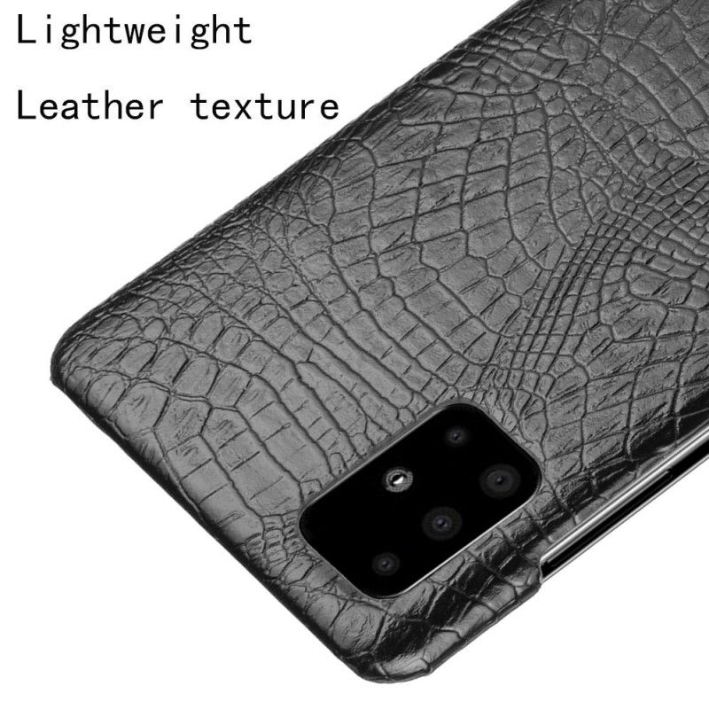 Hülle Samsung Galaxy A51 5G Schwarz Krokodilhauteffekt