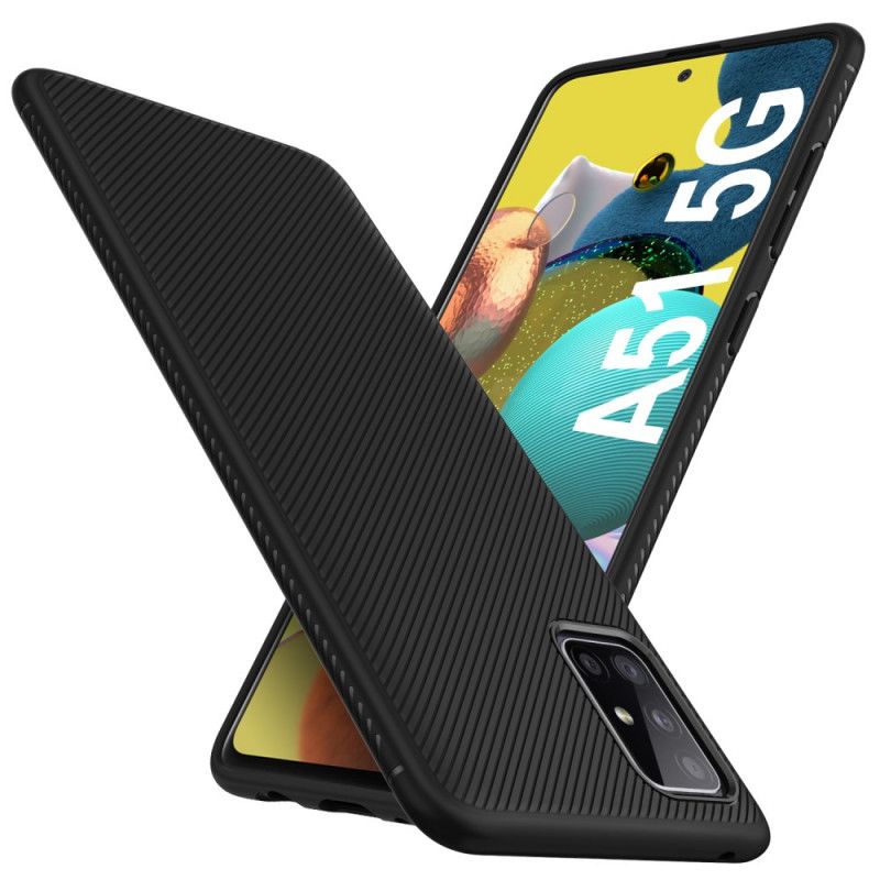 Hülle Samsung Galaxy A51 5G Schwarz Twill Der Jazzserie