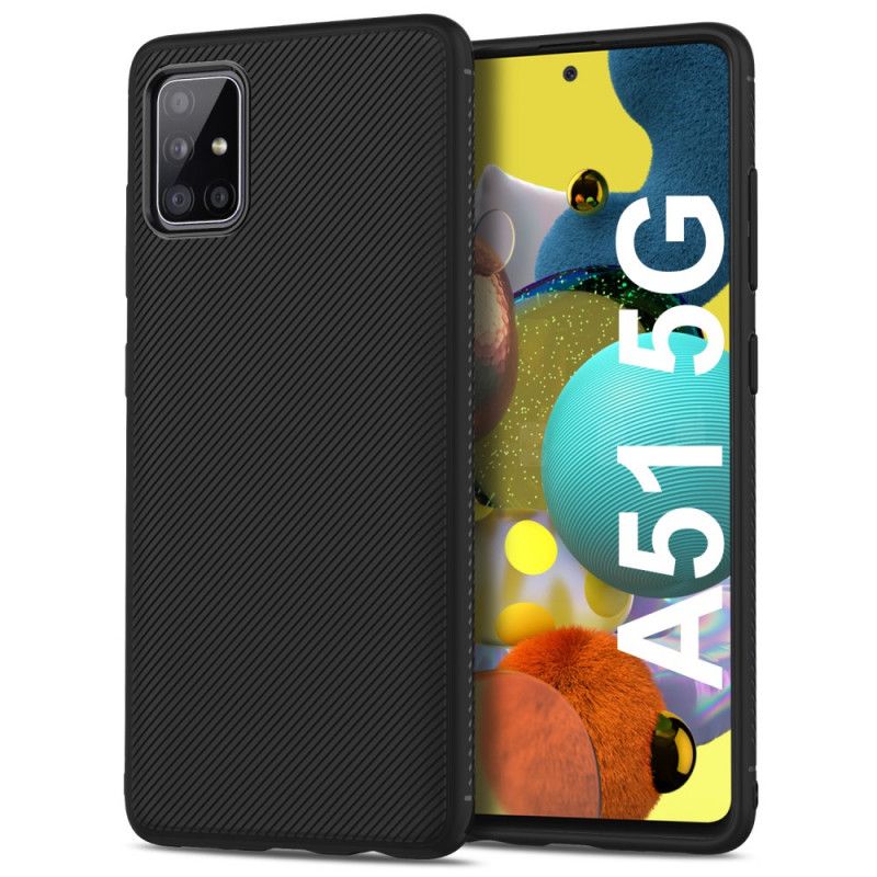 Hülle Samsung Galaxy A51 5G Schwarz Twill Der Jazzserie