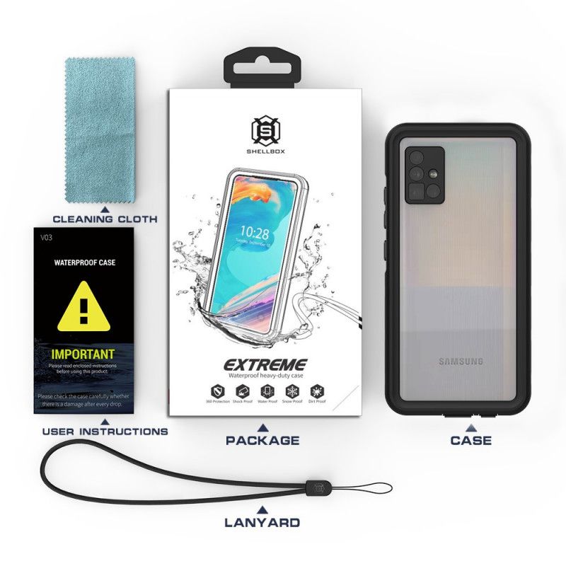 Hülle Samsung Galaxy A51 5G Wasserdichte Shellbox