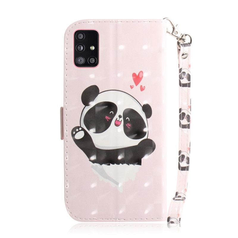 Lederhüllen Für Samsung Galaxy A51 5G Panda Liebe Mit Tanga