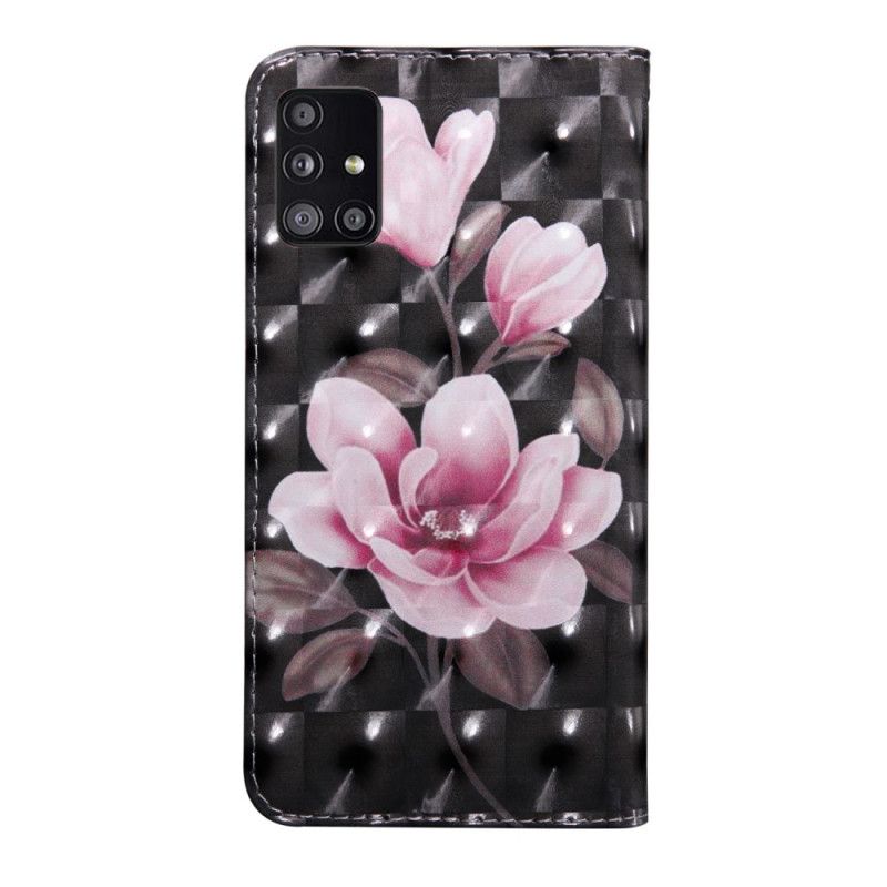 Lederhüllen Samsung Galaxy A51 5G Handyhülle Blüten Blühen