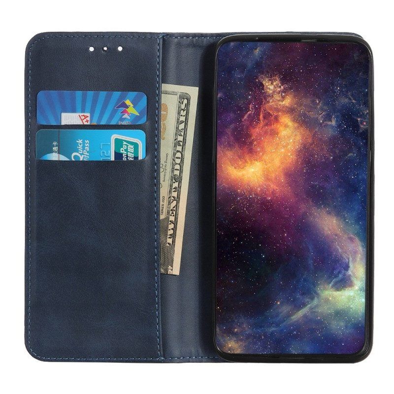 Flip Case Für Oppo Reno 7 Klassisches Spaltleder