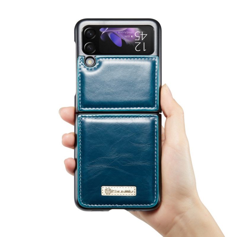 Hülle Für Samsung Galaxy Z Flip 3 5g Caseme-stil Aus Gewachstem Leder