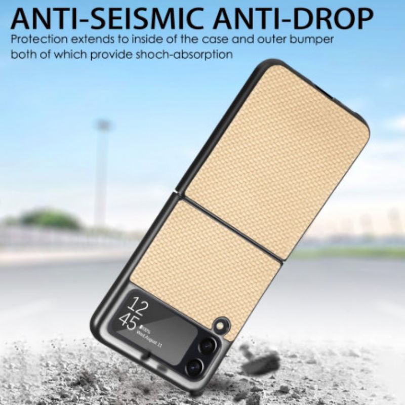Hülle Samsung Galaxy Z Flip 3 5g Strukturierte Kohlefaser