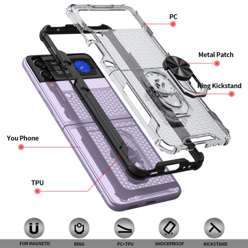 Hülle Samsung Galaxy Z Flip 3 5g Stützring Verstärkte Kanten