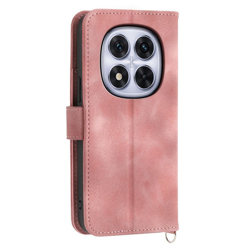Lederhüllen Für Xiaomi Redmi Note 15 Pro Plus 5g Blumenmuster Mit Schulterriemen Und Riemen