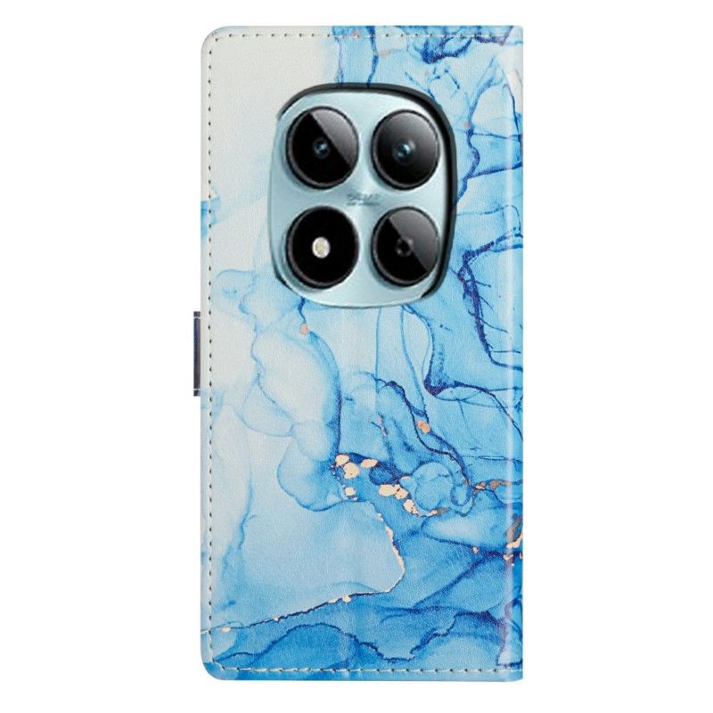 Lederhüllen Xiaomi Redmi Note 15 Pro Plus 5g Blauer Marmoreffekt