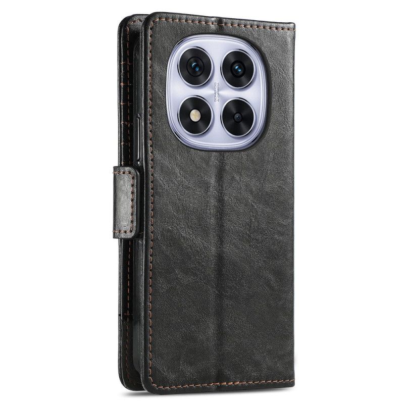 Lederhüllen Xiaomi Redmi Note 15 Pro Plus 5g Handyhülle Goldener Verschluss Caseneo