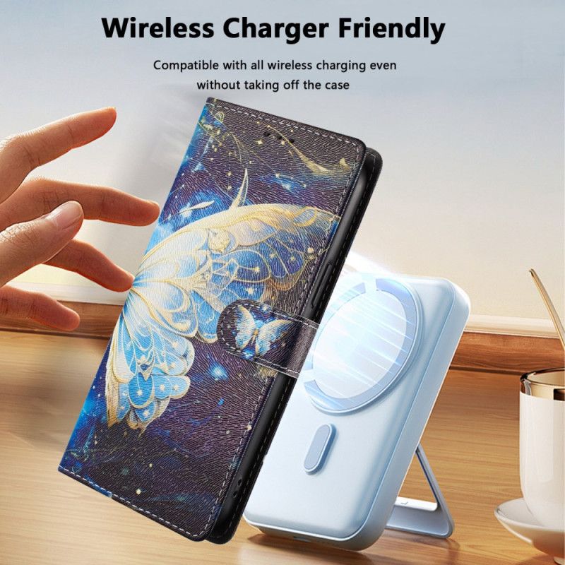 Lederhüllen Xiaomi Redmi Note 15 Pro Plus 5g Handyhülle Großer Schmetterling