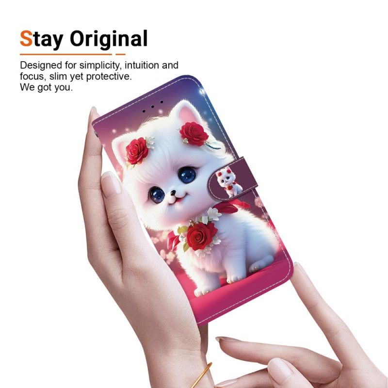 Lederhüllen Xiaomi Redmi Note 15 Pro Plus 5g Handyhülle Katze Und Rosen