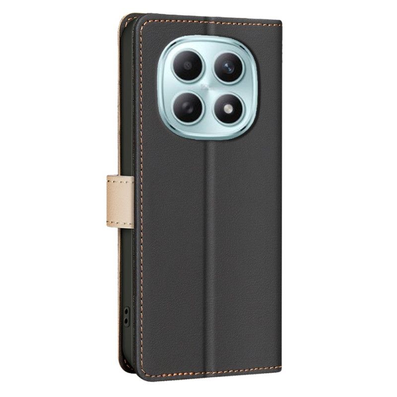 Lederhüllen Xiaomi Redmi Note 15 Pro Plus 5g Handyhülle Zweifarbige Tasche Farbe
