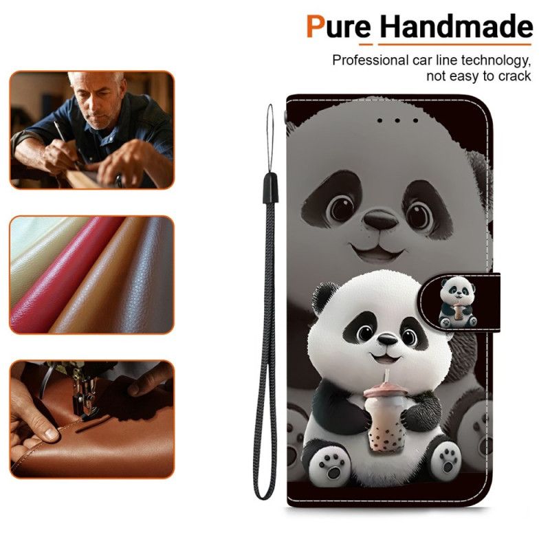 Lederhüllen Xiaomi Redmi Note 15 Pro Plus 5g Milchtee-panda