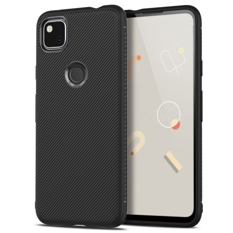 Hülle Für Google Pixel 4a Schwarz Twill Der Jazzserie