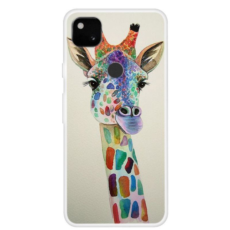 Hülle Google Pixel 4a Handyhülle Bunte Giraffe