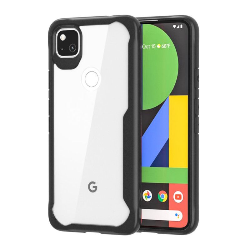 Hülle Google Pixel 4a Schwarz Abgeschrägter Kantenhybrid