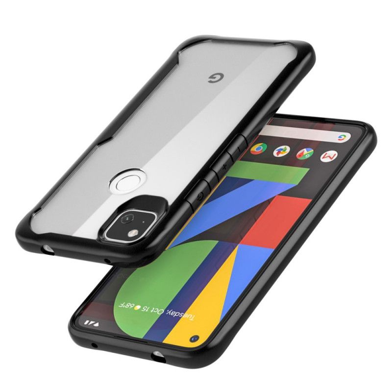 Hülle Google Pixel 4a Schwarz Abgeschrägter Kantenhybrid