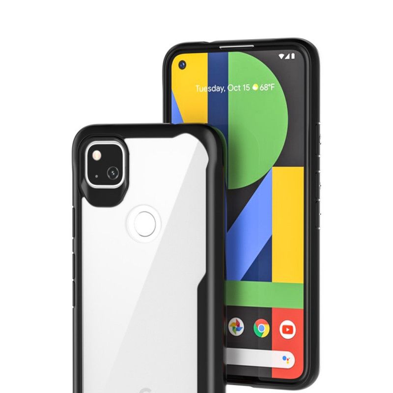 Hülle Google Pixel 4a Schwarz Abgeschrägter Kantenhybrid