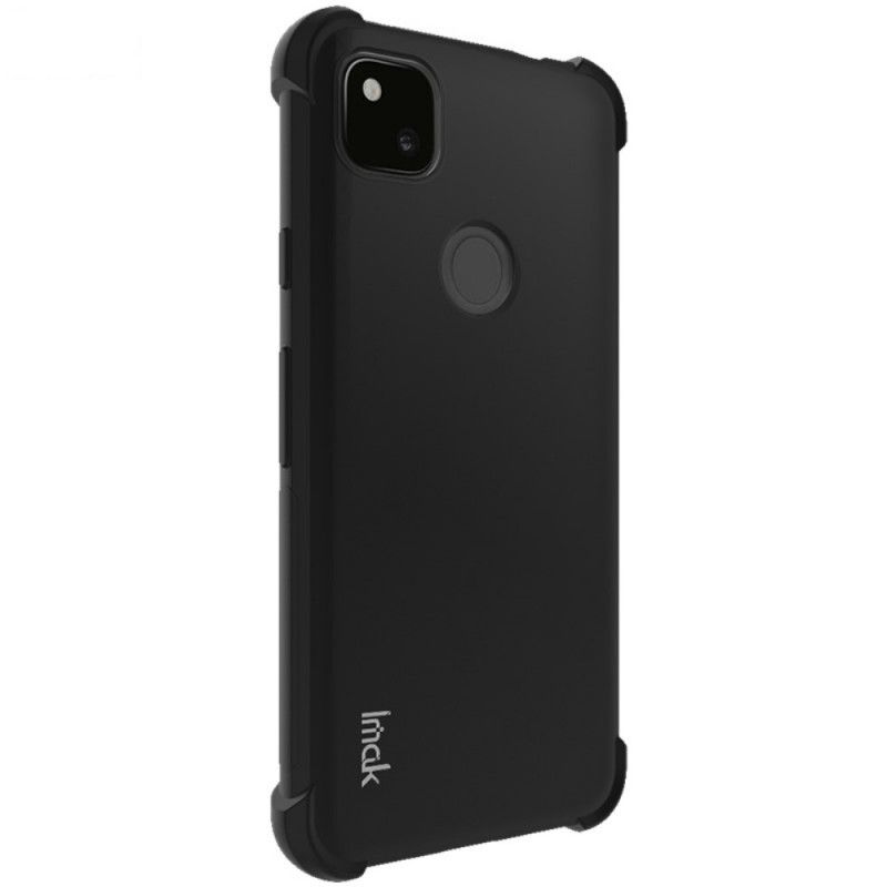 Hülle Google Pixel 4a Schwarz Handyhülle Flexibles Silikon Mit Imak-Siebfolie