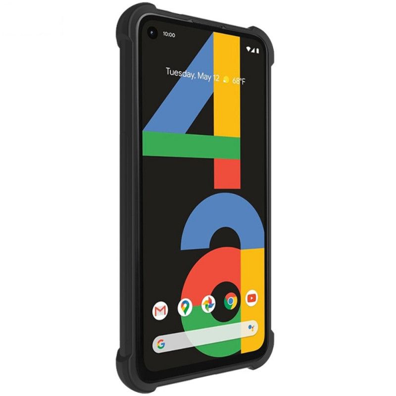 Hülle Google Pixel 4a Schwarz Handyhülle Flexibles Silikon Mit Imak-Siebfolie